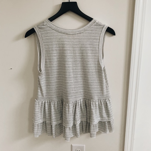 💀BOGO FREE Altar’d State peplum striped tank top - Picture 3 of 4